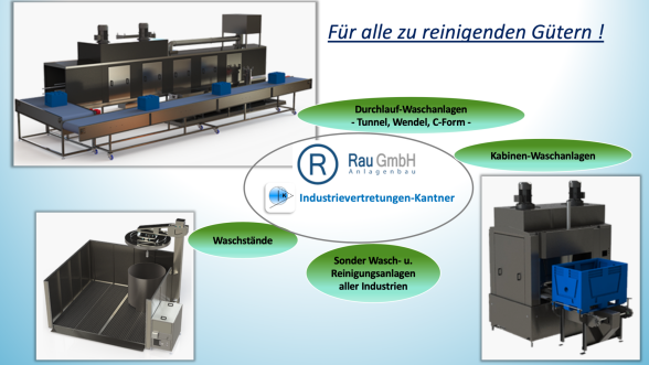Industrie Waschanlagen, KLT Waschanlagen, Waschanlage KLT´s,  Paloxendurchlaufwaschanlage, Rauchwagenwaschanlage, Kutterwagenwaschanlage, Palettenwaschanlage, Mülltonnenwaschanlagen, Faßwaschanlage, Kleinkastenwaschanlage, Etikettenentfernung, Transportba
